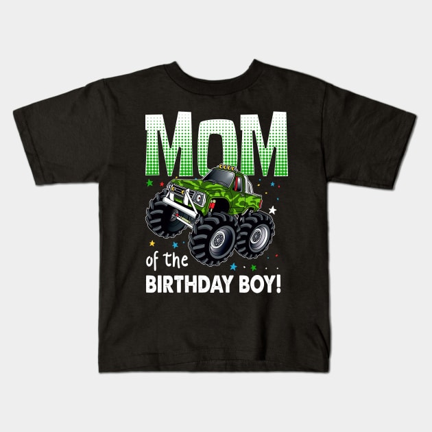 Mom of the Birthday Boy Monster Truck Birthday Kids T-Shirt by Tn Haryadiole